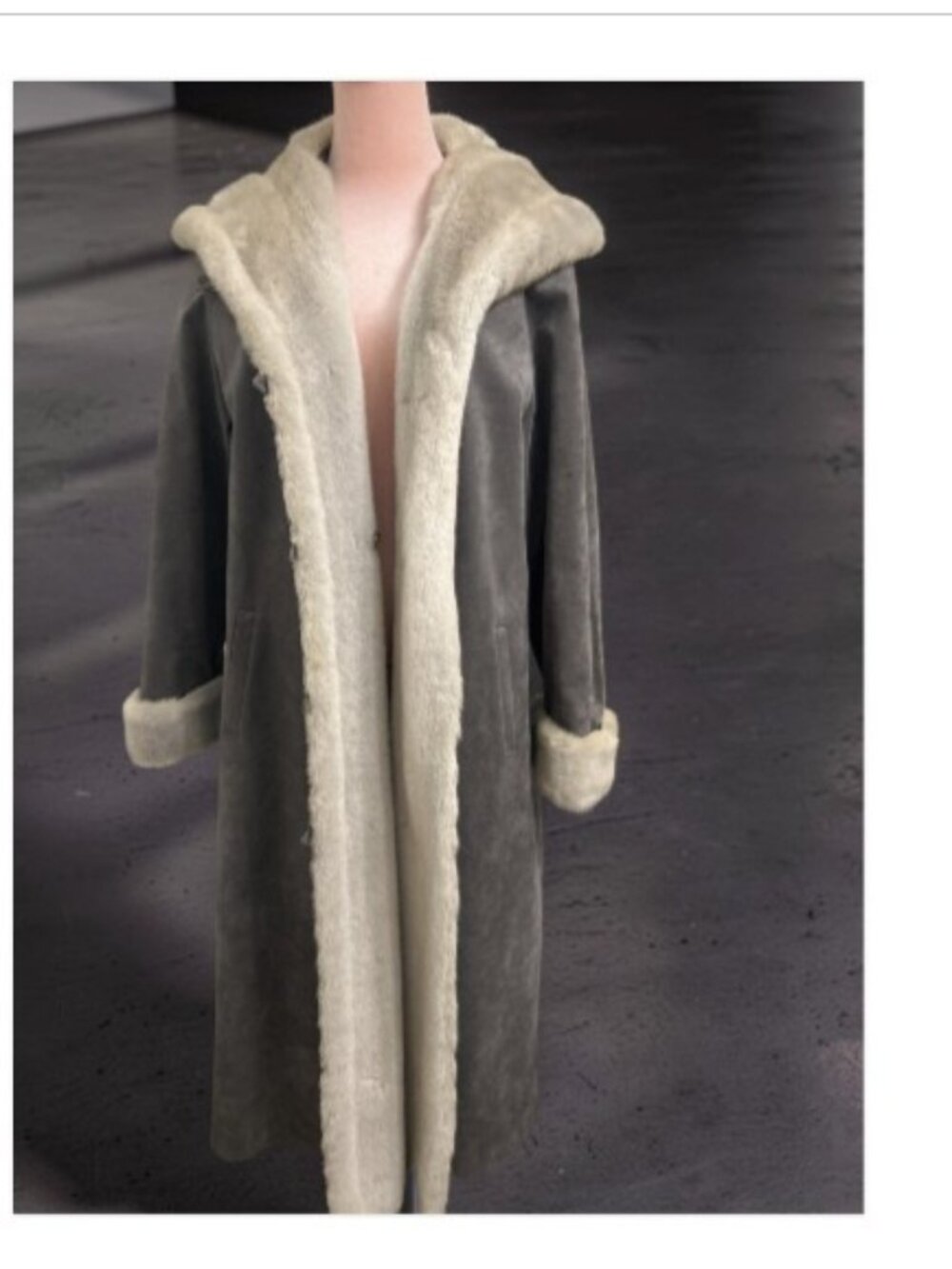 VTG Herluf Design Women’s Denmark Faux Fur Coat Otto D Madsen Jolipel XL Grey